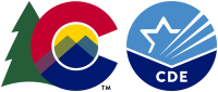 CDE Logo with state of colorado icon