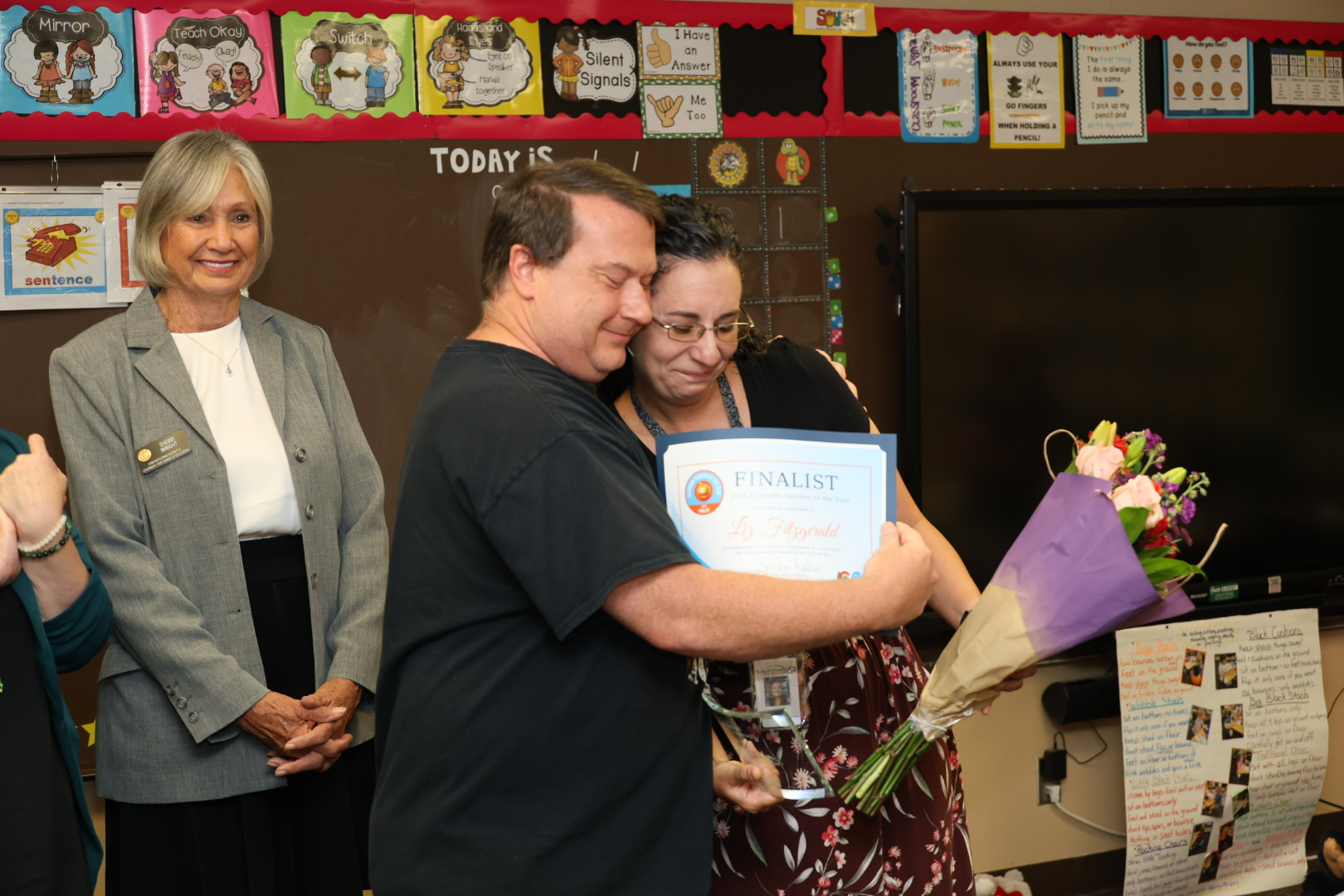 Today, Liz Fitzgerald, who teaches first grade at Mesa View Elementary, was surprised with the news that she is among the eight finalists in the running to be Colorado’s 2026 Teacher of the Year. 
