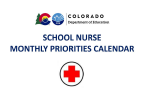 school nurse monthly priorities image