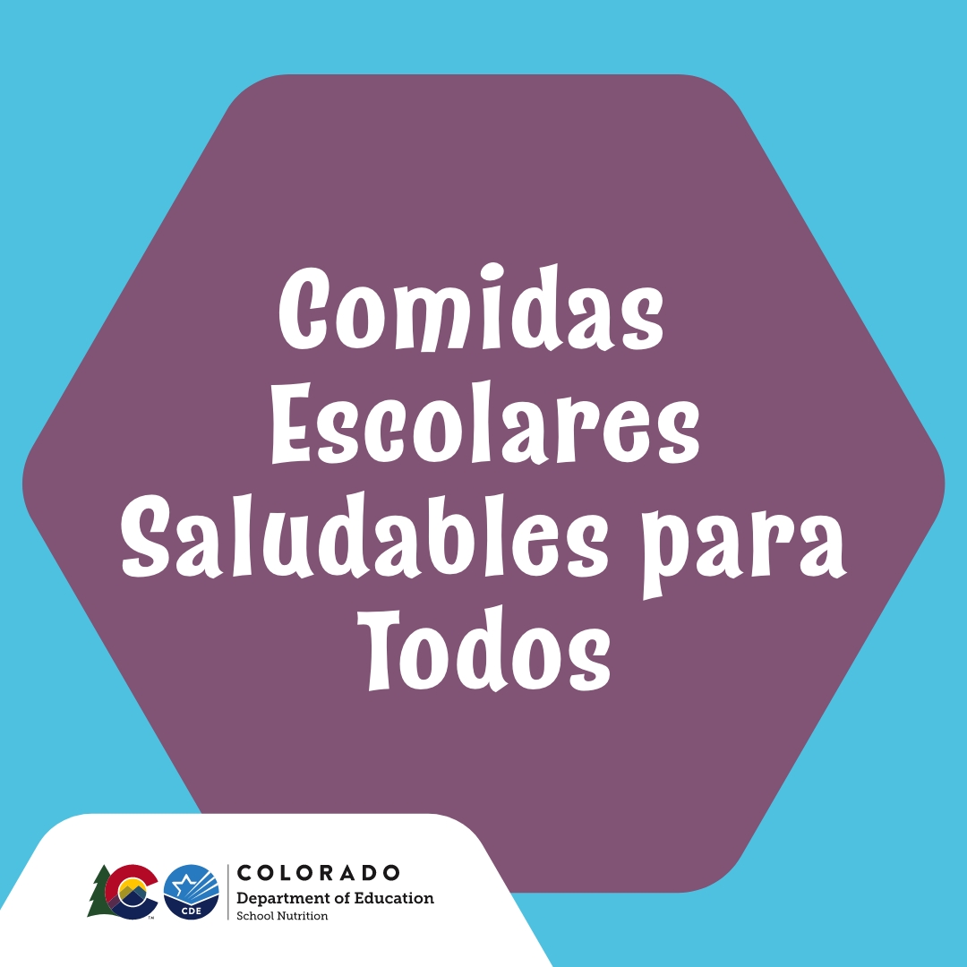 Blue background with a purple text box with information in Spanish